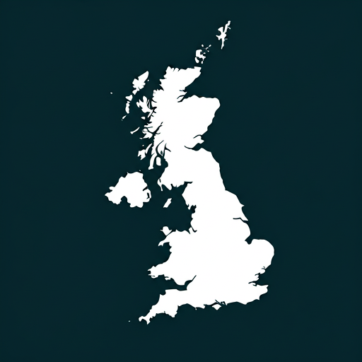 United Kingdom map silhouette